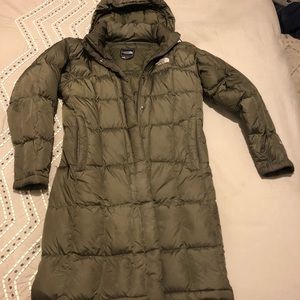 North Face long puffer jacket